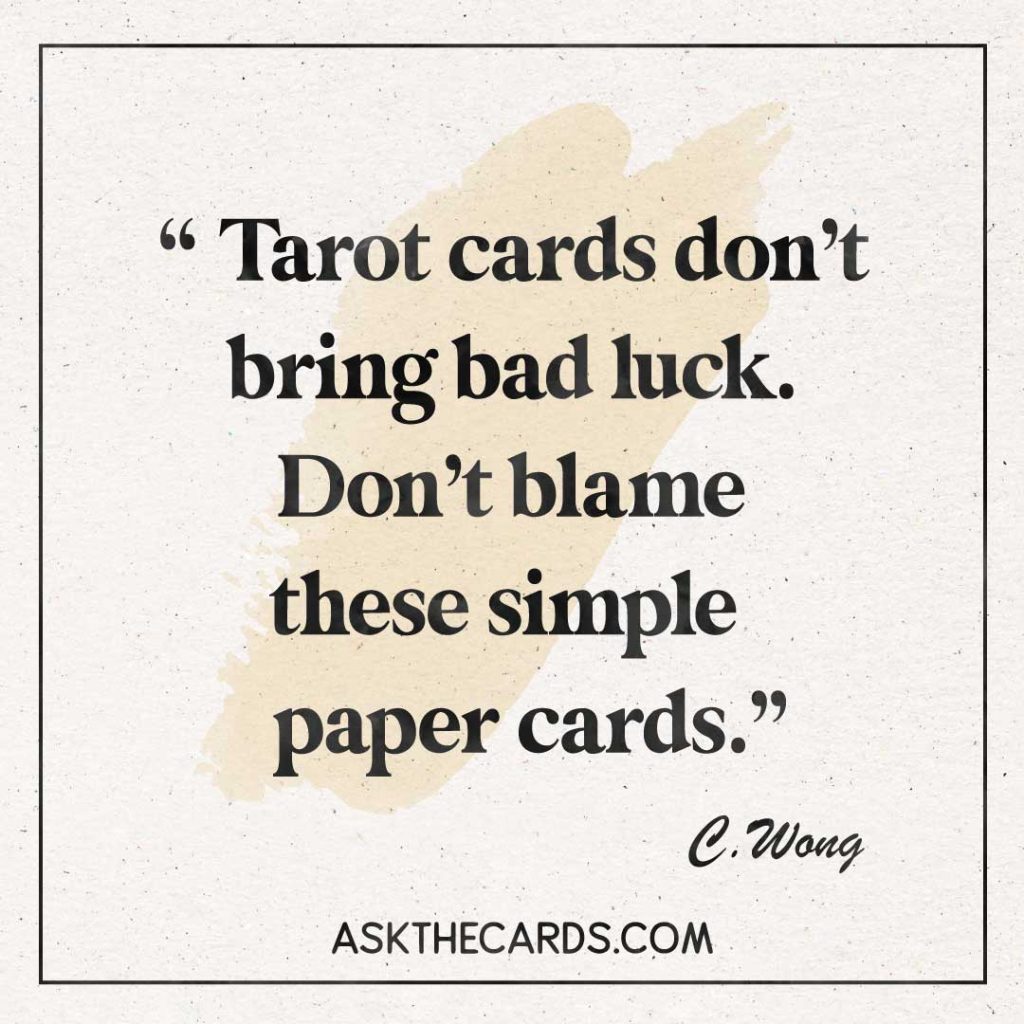 does tarot bring bad luck quote 2