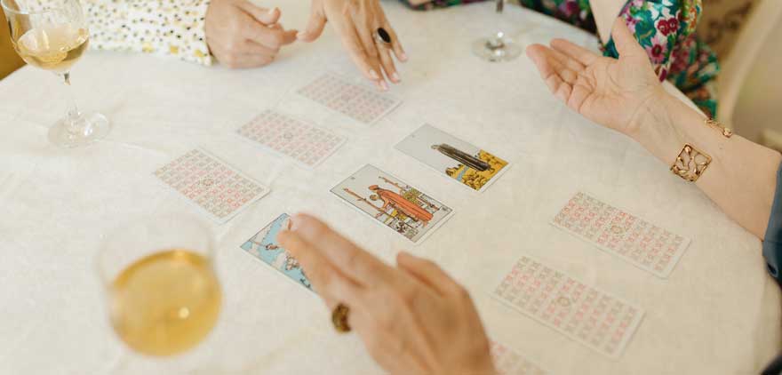 person reading tarot for others